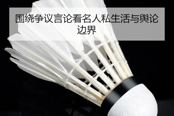 围绕争议言论看名人私生活与舆论边界